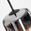 Lauden Pendant Light glass 15 cm chrome, clear, Smoke-coloured, 1-light source