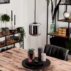 Lauden Pendant Light glass 15 cm chrome, Smoke-coloured, 1-light source
