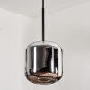 Lauden Pendant Light glass 15 cm chrome, Smoke-coloured, 1-light source