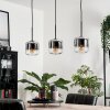Lauden Pendant Light glass 15 cm chrome, clear, Smoke-coloured, 3-light sources