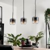 Lauden Pendant Light glass 15 cm clear, Smoke-coloured, 3-light sources