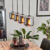 Lauden Pendant Light glass 15 cm chrome, Smoke-coloured, 4-light sources