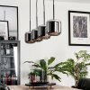 Lauden Pendant Light glass 15 cm chrome, Smoke-coloured, 4-light sources