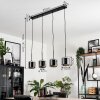 Lauden Pendant Light glass 15 cm chrome, Smoke-coloured, 4-light sources