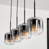 Lauden Pendant Light glass 15 cm clear, Smoke-coloured, 4-light sources
