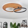 Abonakope Ceiling Light LED Wood like finish, Ecru, black, 2-light sources, Remote control, Colour changer