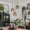 Lauden Pendant Light glass 15 cm chrome, Smoke-coloured, 3-light sources