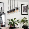 Lauden Pendant Light glass 15 cm clear, Smoke-coloured, 5-light sources