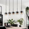 Lauden Pendant Light glass 15 cm clear, Smoke-coloured, 5-light sources