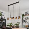 Lauden Pendant Light glass 15 cm chrome, Smoke-coloured, 5-light sources