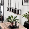 Lauden Pendant Light glass 15 cm chrome, Smoke-coloured, 5-light sources