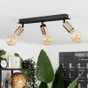 Laharie Ceiling Light antique brass, black, 3-light sources