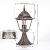 Naofe pedestal light brown, gold, 1-light source