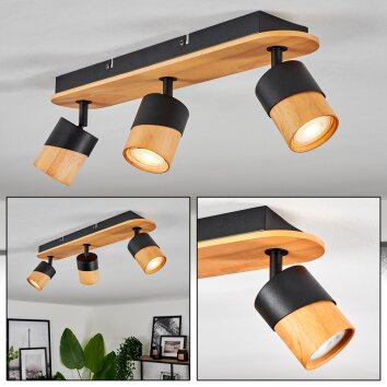 Blondo Ceiling Light Ecru, black, 3-light sources