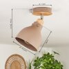 Brunnen Ceiling Light brown, Wood like finish, Taupe, 1-light source