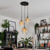 Vevino Pendant Light glass 20cm Amber, clear, 3-light sources