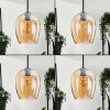 Vevino Pendant Light glass 20cm Amber, 3-light sources