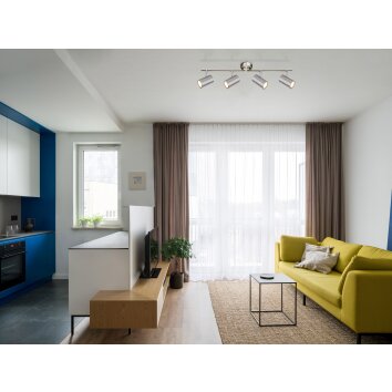 Globo ALLVI Ceiling Light matt nickel, 4-light sources