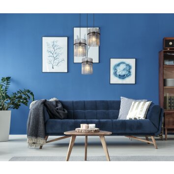 Globo GORLEY Pendant Light black, 3-light sources