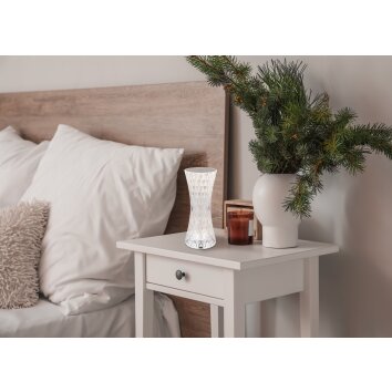 Globo GIXI Table lamp LED silver, transparent, clear, 1-light source, Colour changer