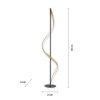 Paul Neuhaus QSWING Floor Lamp LED anthracite, gold, 1-light source, Remote control