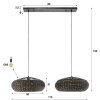 Burgase Pendant Light anthracite, 2-light sources