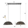 Burgase Pendant Light anthracite, 2-light sources