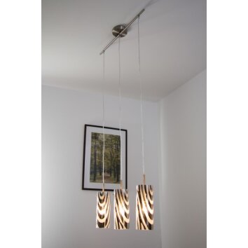 Wofi COLLAGE pendant light matt nickel, 3-light sources