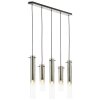 Brilliant Glasini Pendant Light black, 5-light sources