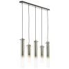 Brilliant Glasini Pendant Light black, 5-light sources