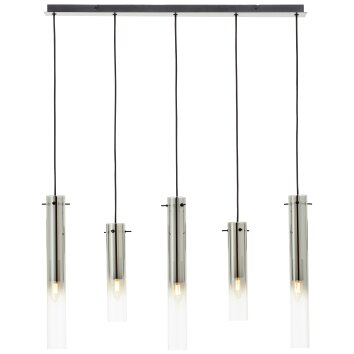 Brilliant Glasini Pendant Light black, 5-light sources
