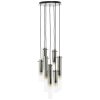 Brilliant Glasini Pendant Light black, 7-light sources