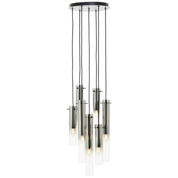 Brilliant Glasini Pendant Light black, 7-light sources