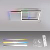 Leuchten Direkt RENDA Ceiling Light LED silver, 2-light sources, Remote control, Colour changer