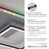 Leuchten Direkt RENDA Ceiling Light LED silver, 2-light sources, Remote control, Colour changer