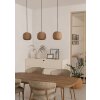 Eglo COMINIO Pendant Light Taupe, 3-light sources