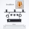 Vevino Pendant Light glass 20cm Amber, 3-light sources