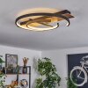 Gauvin Ceiling Light LED brown, Wood like finish, black, 1-light source