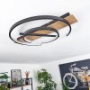 Gauvin Ceiling Light LED brown, Wood like finish, black, 1-light source