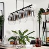Vevino Pendant Light glass 20cm clear, Smoke-coloured, 4-light sources