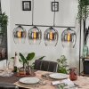 Vevino Pendant Light glass 20cm clear, Smoke-coloured, 4-light sources