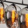 Vevino Pendant Light glass 20cm chrome, Smoke-coloured, 3-light sources