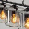 Lauden Pendant Light glass 15cm clear, Smoke-coloured, 4-light sources