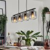 Lauden Pendant Light glass 15cm clear, Smoke-coloured, 4-light sources