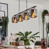Lauden Pendant Light glass 15cm Smoke-coloured, 4-light sources