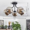 Gastor Ceiling Light black, 5-light sources