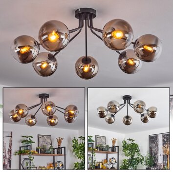 Gastor Ceiling Light black, 7-light sources