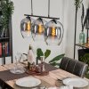 Vevino Pendant Light clear, Smoke-coloured, 3-light sources