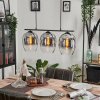 Vevino Pendant Light clear, Smoke-coloured, 3-light sources