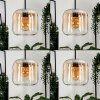 Lauden Pendant Light glass 20cm Amber, clear, 1-light source